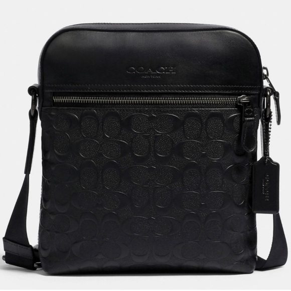 RARE Coach Houston Flight bag in signature/crossbody bag/messenger bag - Picture 1 of 16